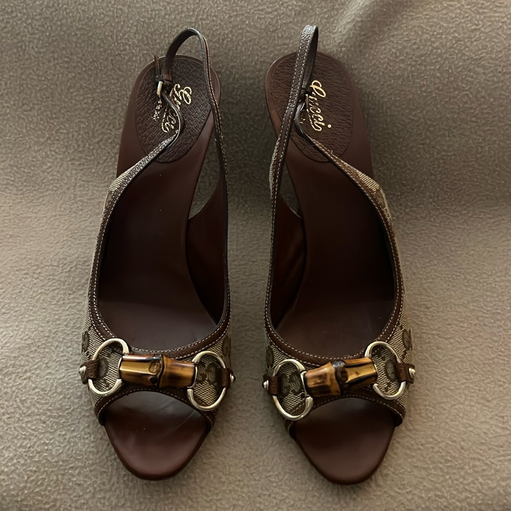 Gucci sling back heels